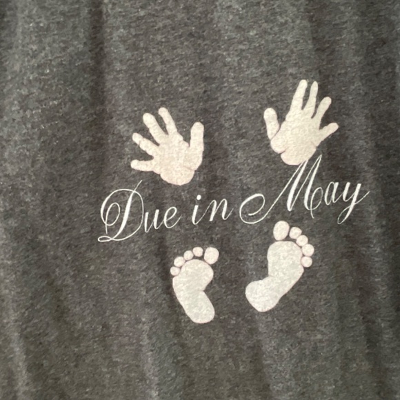 Pregnancy Announcement Shirt Due in May - Picture 2 of 4